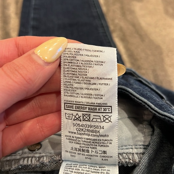 Topshop Jaime Step Hem Skinny Jeans Dark Wash Size 25 - Picture 8 of 9